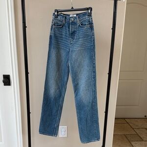 Cynthia High Rise Straight Long Jeans